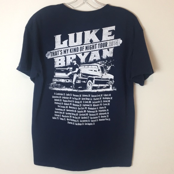 👗5/$25👗Luke Bryan Tour 2014 Tshirt Sz L - Picture 2 of 7